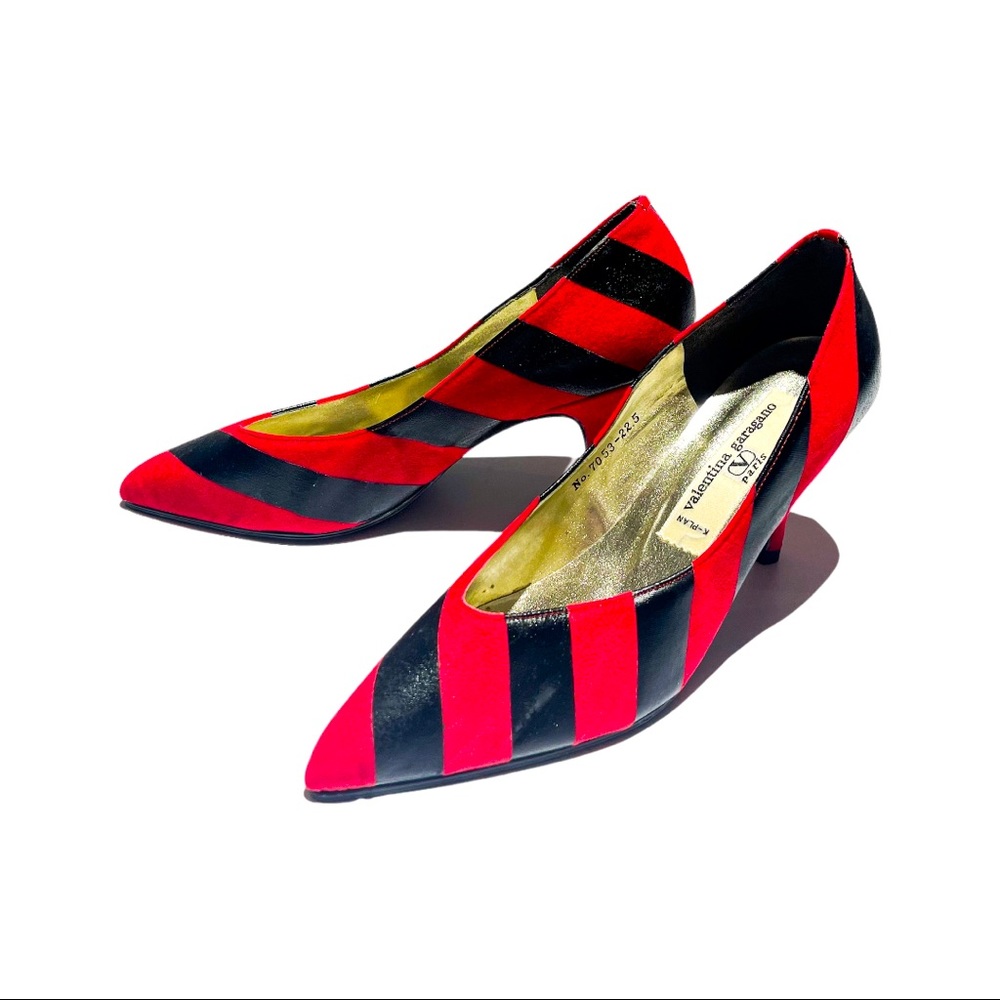 Vintage Japan Red 3” High Heels Size 22.5 / 6.5US